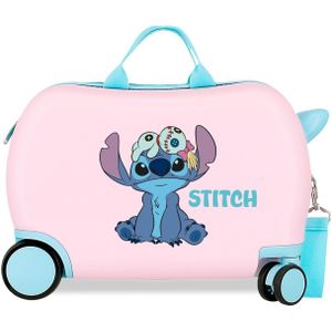 Stitch rol zit meisjes kinderkoffer ABS roze