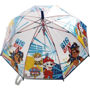 Paw Patrol jongens paraplu blauw transparant 45 cm