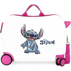 Stitch meisjes ABS kinderkoffer rol zit