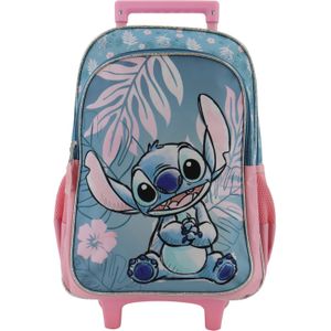 Stitch rugzak trolley pink blue 48x30x19