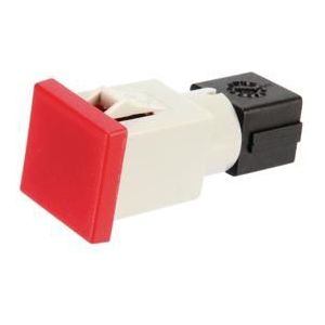 Cobo Controlelamp inbouw met vlakstekkeraansluiting 6.3mm 12/24V rood