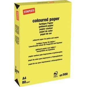 Staples Papier SPLS A4 geel 500 vel