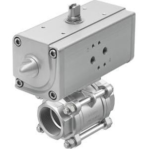 Festo Kogelkraan-aandrijfeenheid VZBA-2-GG-63-T-22-F0507-V4V4T-PP60-R-90-C