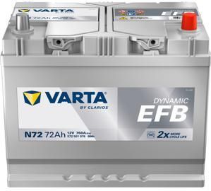 VARTA Accu 12V 72Ah 760A N72 VARTA Dynamic EFB