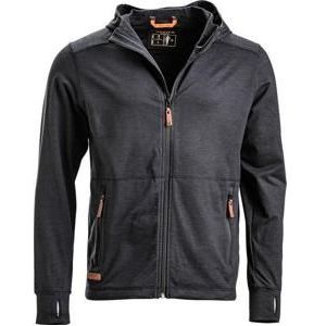 Kramp Heren fleece capuchonvest antraciet XL