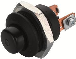 Hella - Drukschakelaar M22 - Zwart - 2x Schroefaansluiting - 12/24V 20/15A