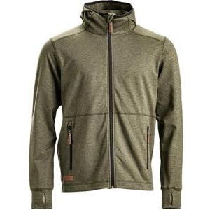 Kramp Heren fleece capuchonvest olijfgroen XS