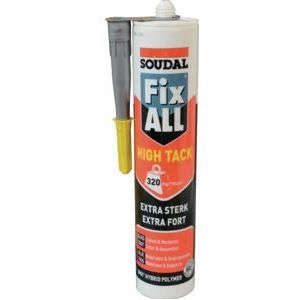 Soudal Lijmkit Fix-all High Tack 290ml aluminium-grijs