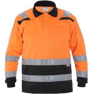Hydrowear Sweater Tokio Trendy Hi-Vis oranje/zwart maat 5XL