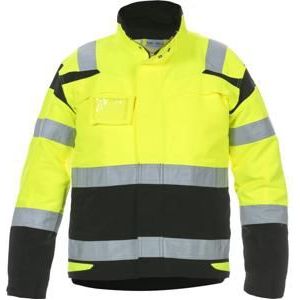 Hydrowear Zomerjas Harwich trendy hoge zichtbaarheid geel/zwart maat 54