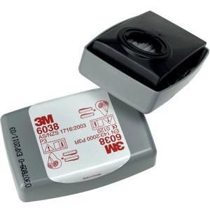 3M Stoffilter 6000 P3 R wit / rood 2stuks