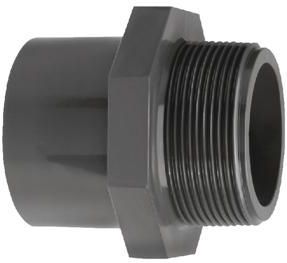 VdL Adaptermof 32mm / 40mm x 3/4 male PVC-U