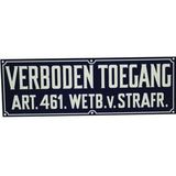 INDI Bord Verboden toegang 328x110mm