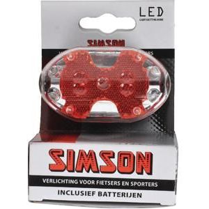 Simson Achterlicht LED 2x batterij rood