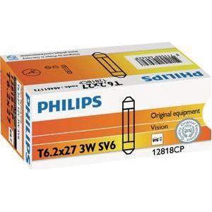 Philips Buislamp Festoon T6,2x27 12V 3W SV6 26,5 Lumen