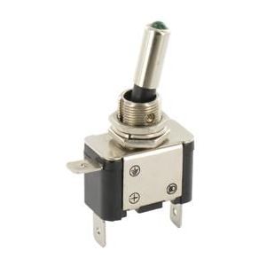xx Schakelaar 1 pins aan/uit LED groen