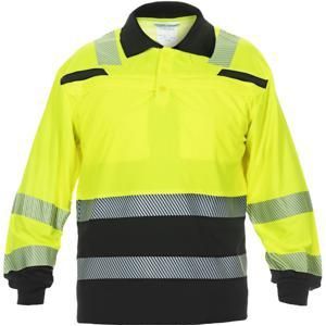 Hydrowear Poloshirt Tanna lange mouwen Trendy Hi-Vis geel/zwart maat S