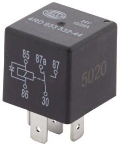 Relais - 5 Contacten - 24 Volt - Temperatuurbereik -40 tot +125 °C