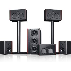 Teufel System 4 THX |5.1 set met THX compacte speakers, dipool speakers, center & subwoofer | Zwart