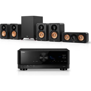 ULTIMA 20 Surround + Yamaha RX-V4A ""5.1-Set"", Zwart