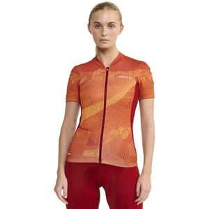 Craft ADV Endurance Graphic fietsshirt korte mouwen oranje/rood dames S