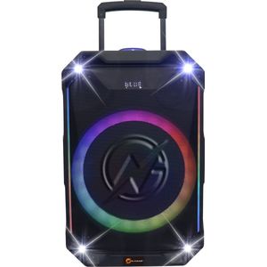 N-GEAR - FLASH 1240 - Draadloze Bluetooth Speaker - Zwart - 12 Inch Woofer - Karaoke Set