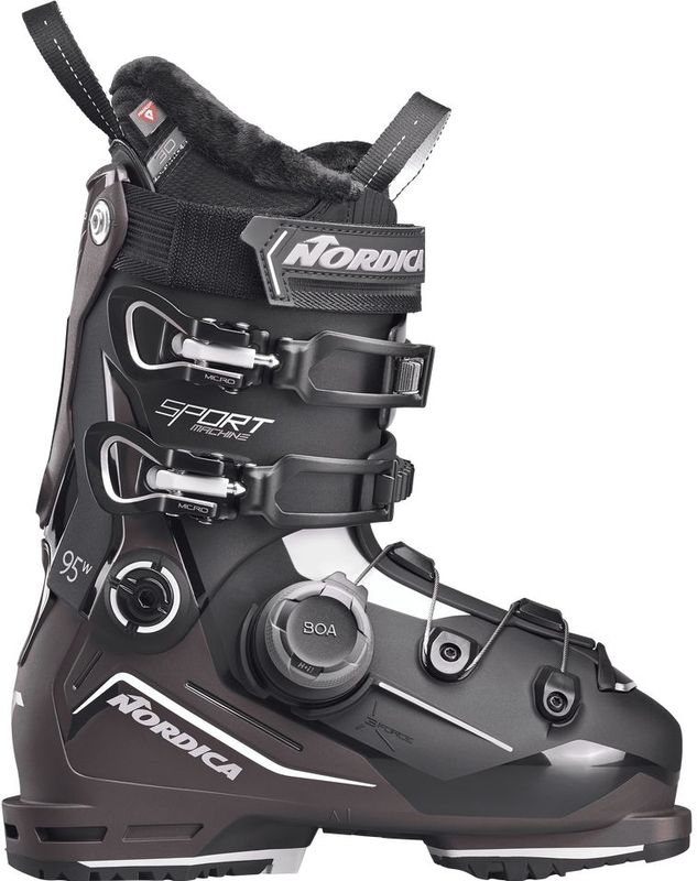 Nordica Sportmachine 3 95w BOA GW HV skischoenen zwart/paars dames 24.5