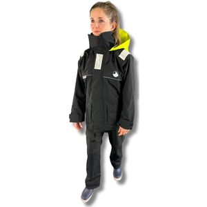 OCP Kinder Zeilpak antraciet 2-laags zeiljas en zeilbroek 128-134