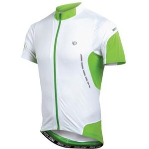 Pearl Izumi - Elite Jersey - Sportshirt - Wit met Groen - Aangesloten