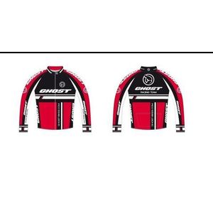 Ghost Windjacket fiets windjack rood met zwart en wit heren