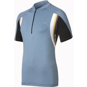 Odlo Bike Standup collar fietsshirt korte mouwen wit met rood en zwart heren blauw