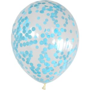 Blauwe Confetti Ballonnen (10 stuks / 30 CM)