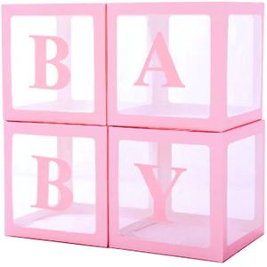 BABY Ballonnen Box (roze)