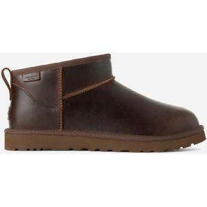 UGG Classic Ultra Mini Leather Regenerate Boot für Herren in Ironwood, Größe 44, Leder