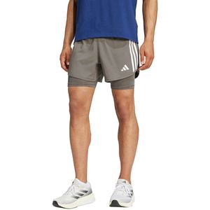 adidas Own The Run Essentials 3-Stripes 2in1 Short Heren