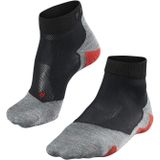 FALKE RU5 Short Hardloopsokken anti blaren, ultralichte padding functioneel garen sportsokken heren zwart - Maat 39-41