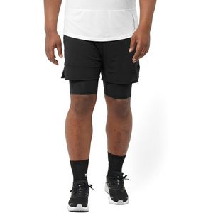 Sense - Aero 2in1 Short - Heren - Zwart - Lichtgewicht - Sneldrogend