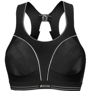 Shock Absorber Ultimate Run Sportbeha Dames - Black Silver - Maat 70B