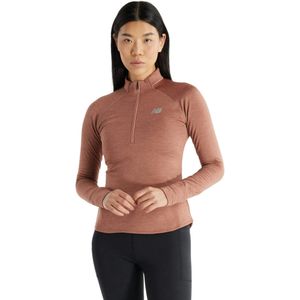 New Balance Athletics Heat Grid Half Zip Shirt Dames