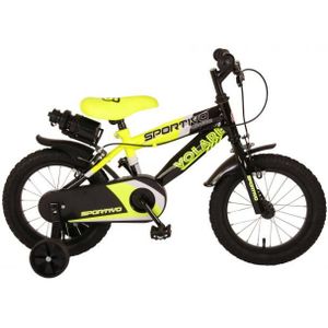 Volare Sportivo Kinderfiets - Jongens - 14 inch - Neon Geel