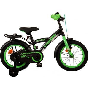 Volare Thombike Jongensfiets 14 inch - Zwart Groen