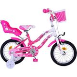 Volare Lovely Meisjesfiets 14 inch - Roze Wit