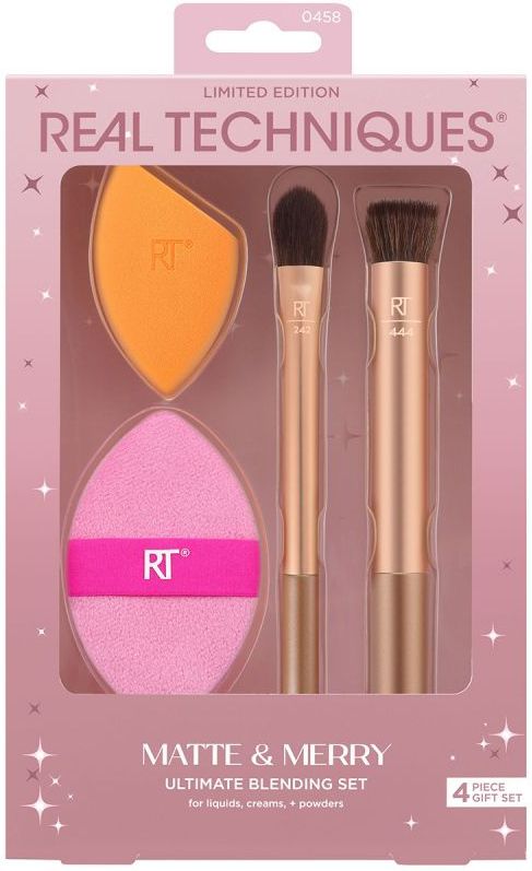 Real Techniques Matte & Merry Ultimate Blending Kit, 4-delige Limited Edition Gift Set