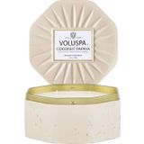 Voluspa Octogon Tin Candle Coconut Papaya 50h