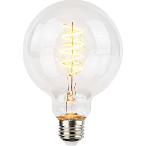 LED Filament Globe lamp spiraal | 95mm | 4 Watt | Dimbaar | 2200K - Extra warm