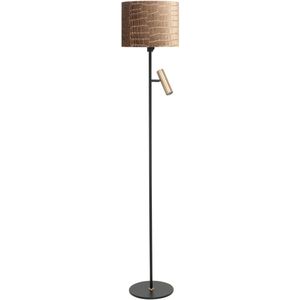 Vloerlamp LED Trend 160cm Zwart Messing  E27 (Grote Fitting)|GU10