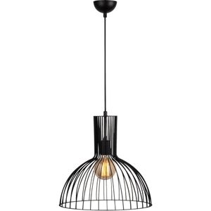Industriële metalen hanglamp | Rond | Zwart | 38 cm
