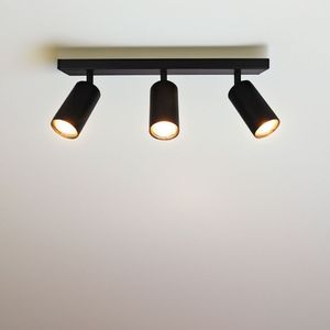 LED opbouw plafond spot | 3-Lichts | zwart | 3 x GU10 fitting