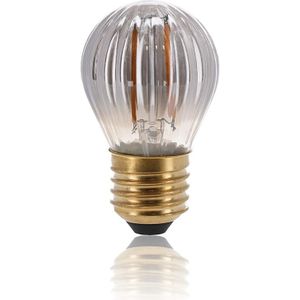 LED Filament Kogel Lamp | Smoked | E27 | G45 | 2W | 2000K - Extra warm wit | 140 Lumen | Dimbaar