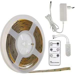 LED strip | Afstandsbediening | Complete Set | Lopend water effect | 5Mtr | IP20 | 24V | 3000K